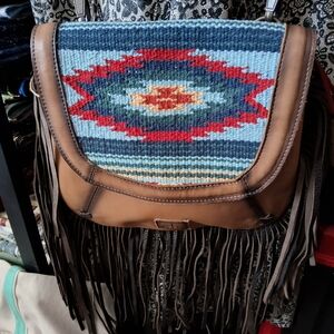 STS Ranchwear Multicolor Fringe Shoulder Bag